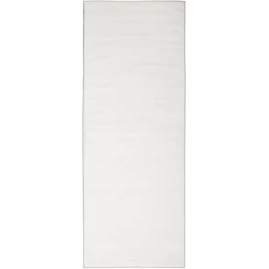 8' Ivory Abstract Runner Rug Photo 4