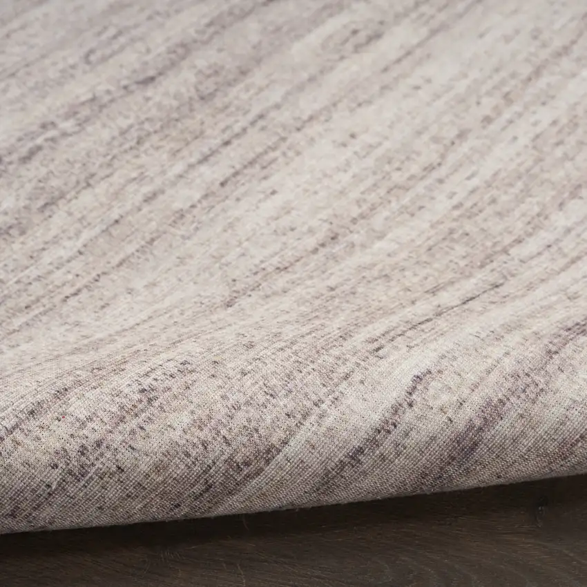 8' Ivory Abstract Runner Rug Photo 9