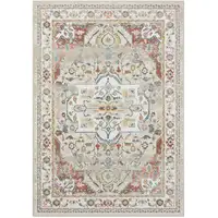 Photo of 8' Ivory Abstract Runner Rug