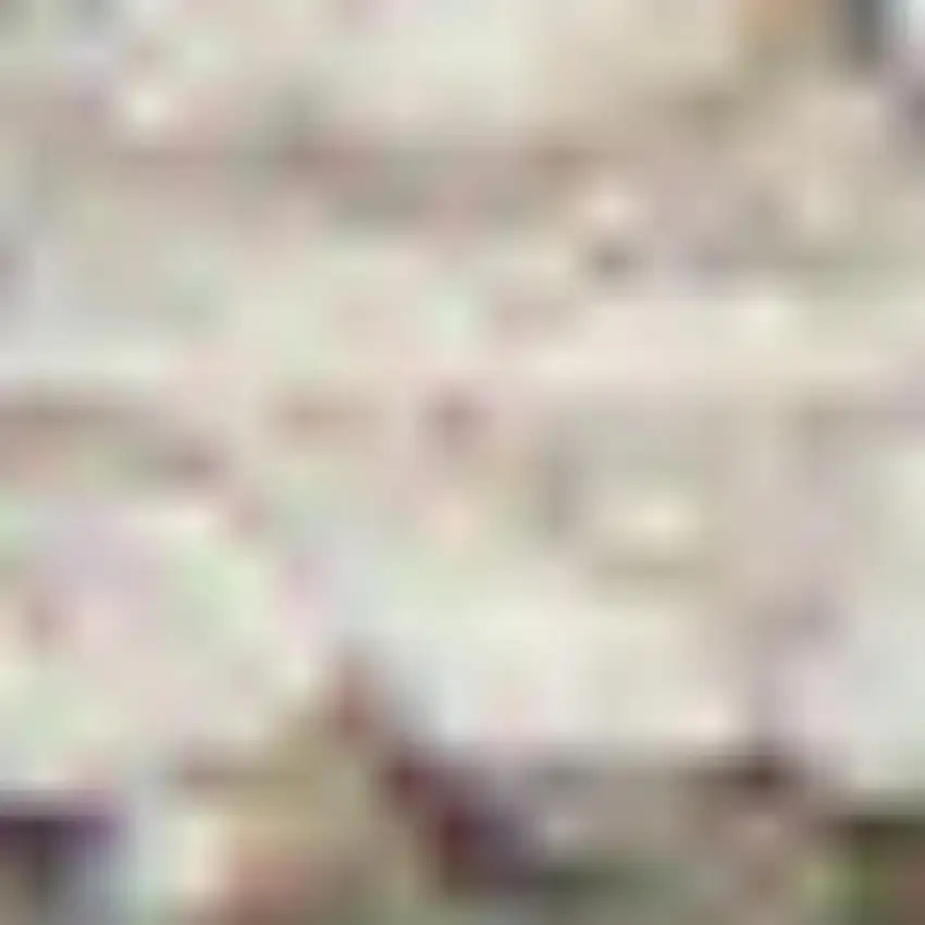 6' Ivory Abstract Worn Faded Runner Rug Photo 3