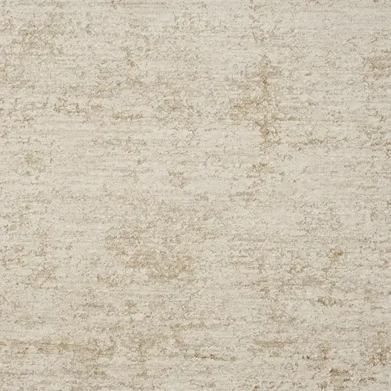 6' Ivory And Beige Abstract Round Rug Photo 5