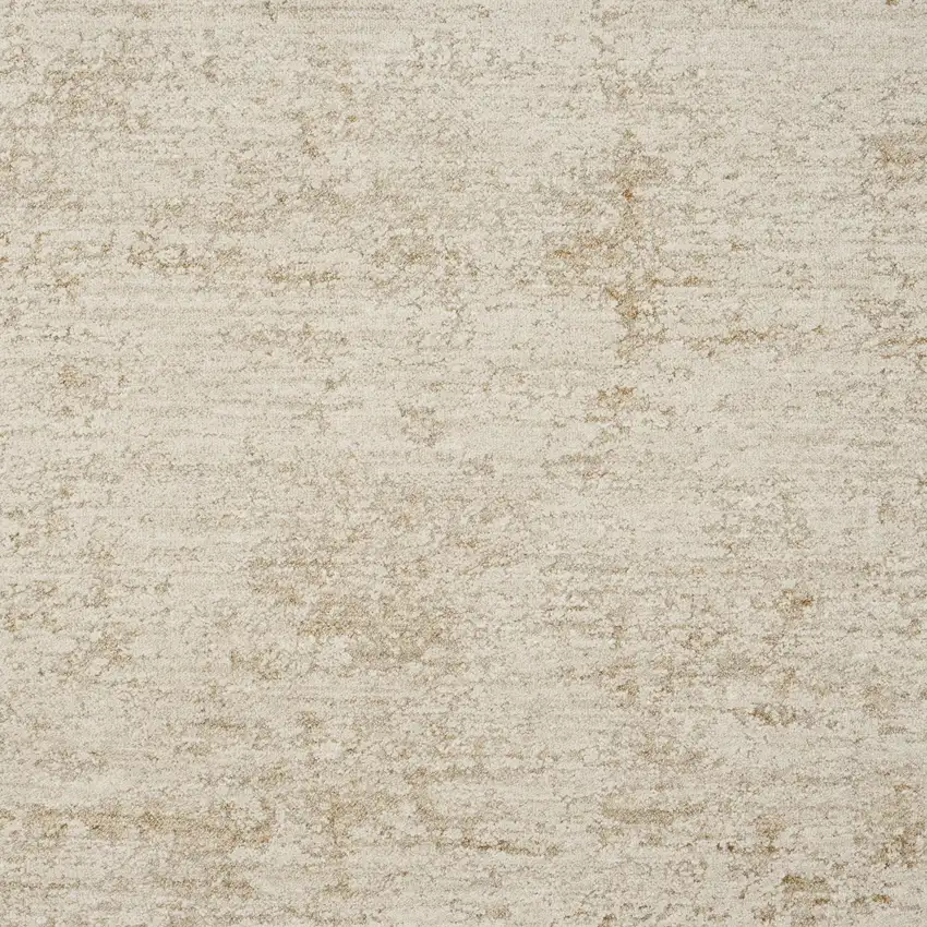6' Ivory And Beige Abstract Round Rug Photo 5