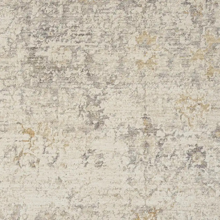 6' Ivory And Beige Abstract Round Rug Photo 7