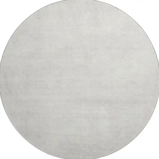 8' Ivory And Beige Abstract Washable Round Rug With UV Protection Photo 3