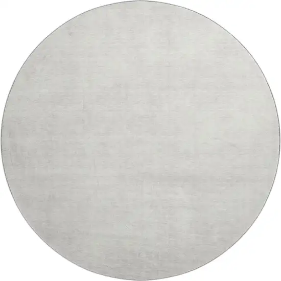 8' Ivory And Beige Abstract Washable Round Rug With UV Protection Photo 1