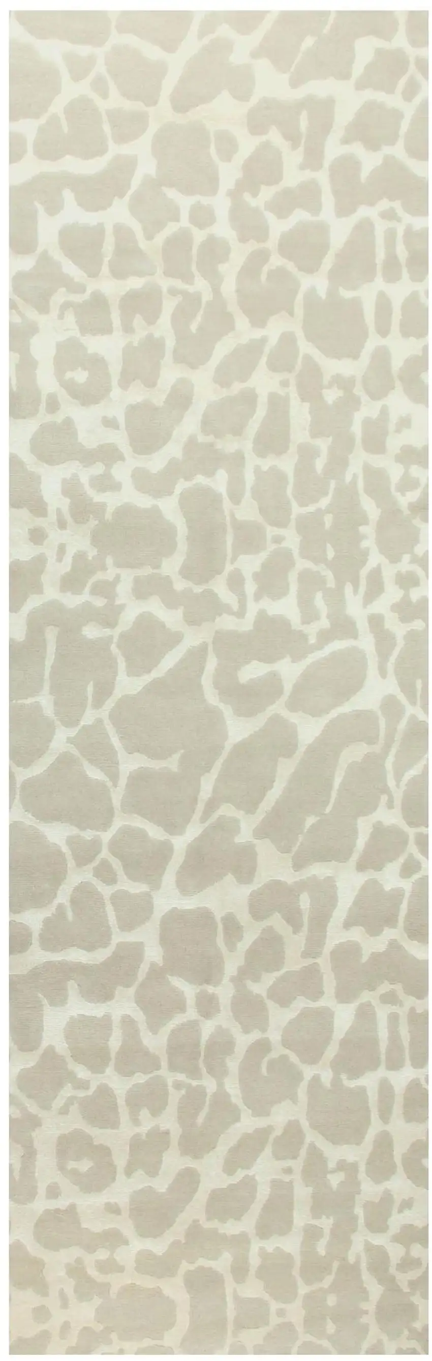 8' Ivory And Beige Animal Print Hand Knotted Area Rug Photo 4