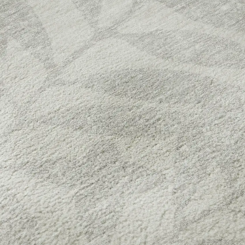 8' Ivory And Beige Floral Washable Round Rug With UV Protection Photo 9