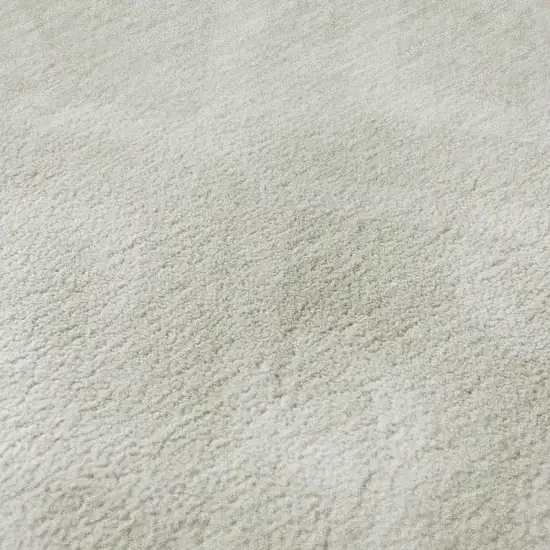 8' Ivory And Beige Geometric Washable Round Rug With UV Protection Photo 9