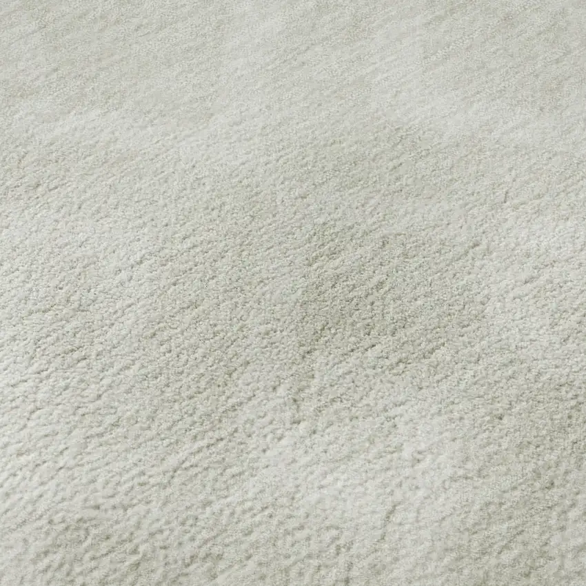 8' Ivory And Beige Geometric Washable Round Rug With UV Protection Photo 9