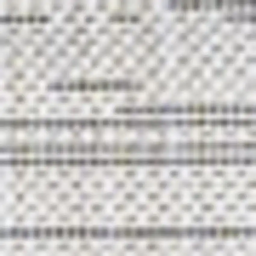 6' Ivory And Black Round Striped Indoor Outdoor Area Rug Photo 2