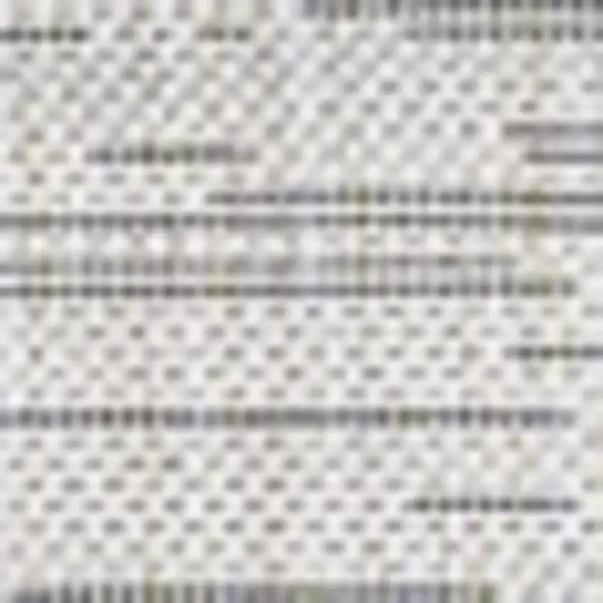 6' Ivory And Black Round Striped Indoor Outdoor Area Rug Photo 3