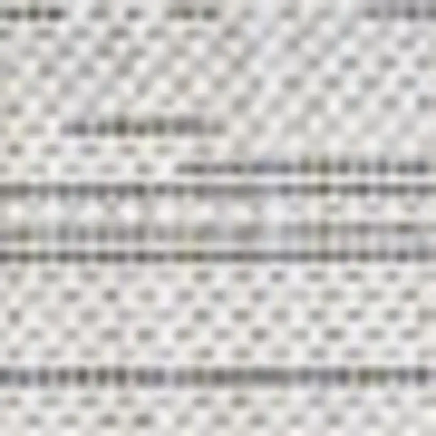 9' Ivory And Black Round Striped Indoor Outdoor Area Rug Photo 2