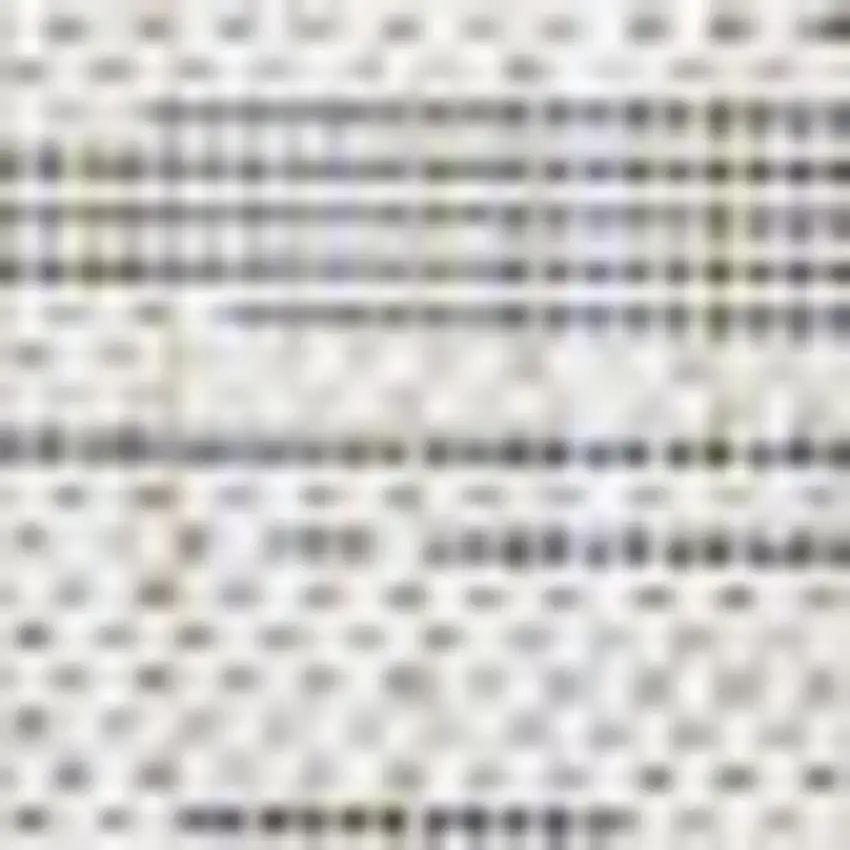 8' Ivory And Black Square Striped Indoor Outdoor Area Rug Photo 2