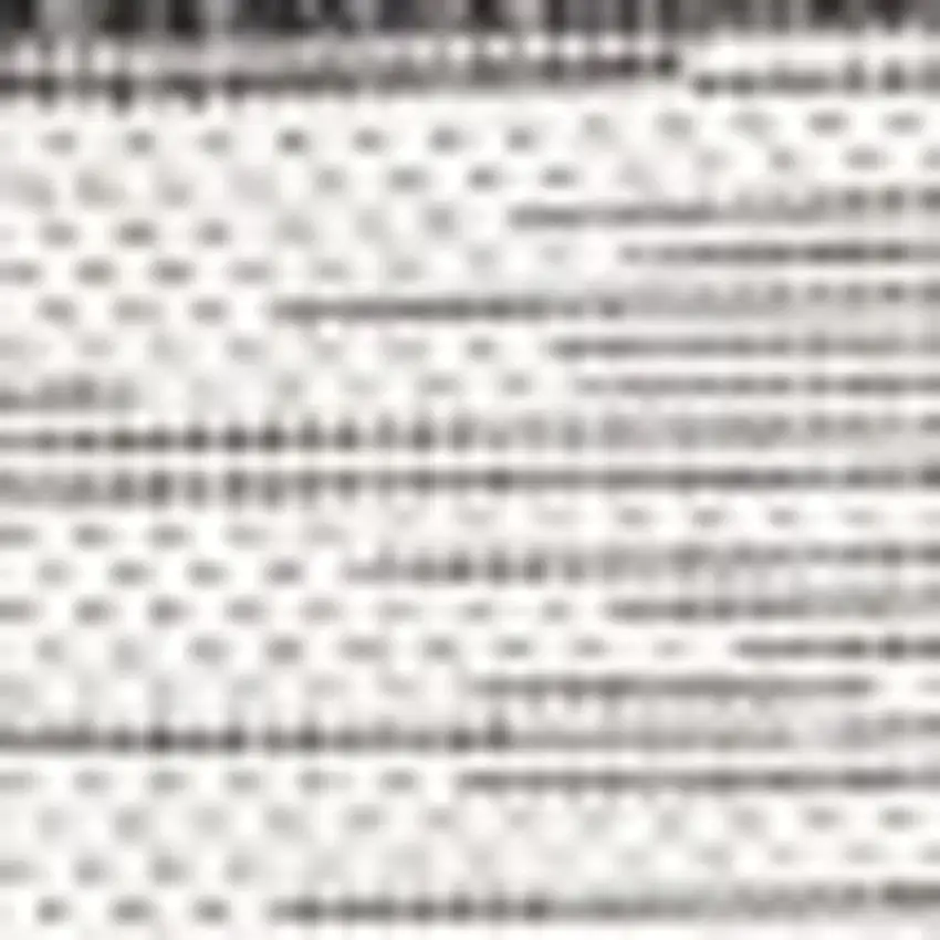 8' Ivory And Black Square Striped Indoor Outdoor Area Rug Photo 2