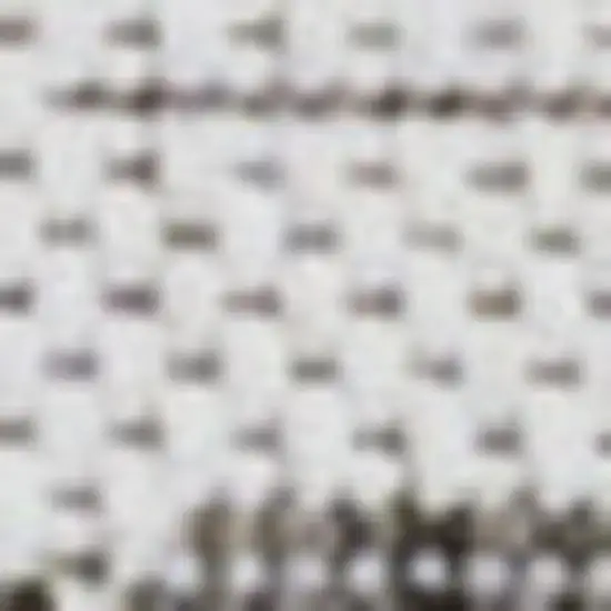 10' Ivory And Black Striped Indoor Outdoor Runner Rug Photo 5