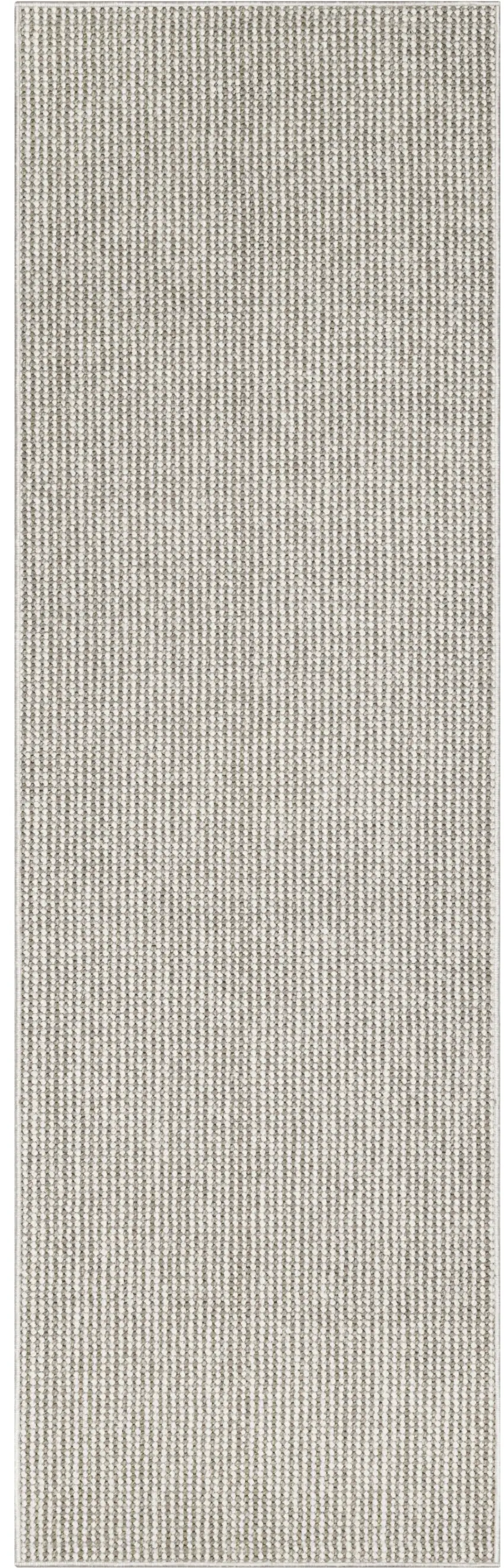 8' Ivory And Brown Abstract Runner Rug Photo 2