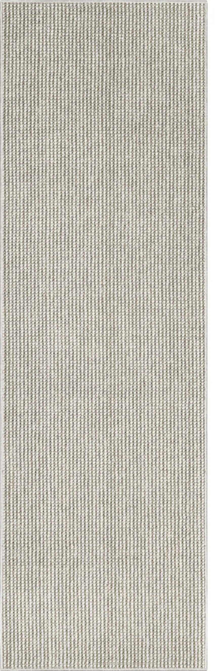 8' Ivory And Brown Abstract Runner Rug Photo 3