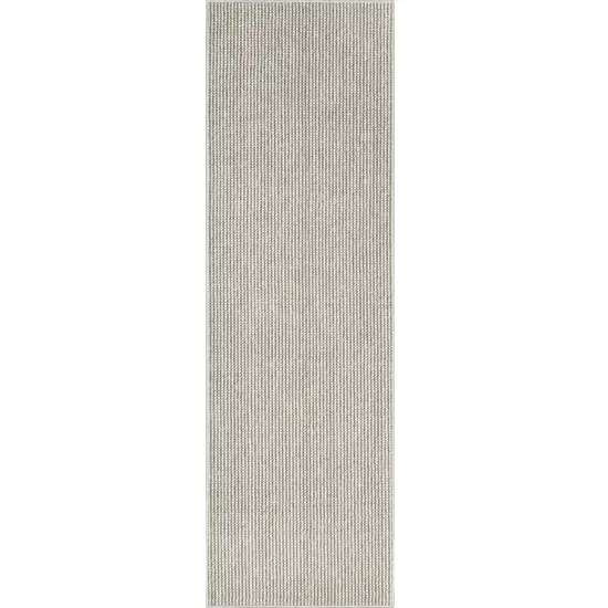 6' Ivory And Brown Abstract Runner Rug Photo 2