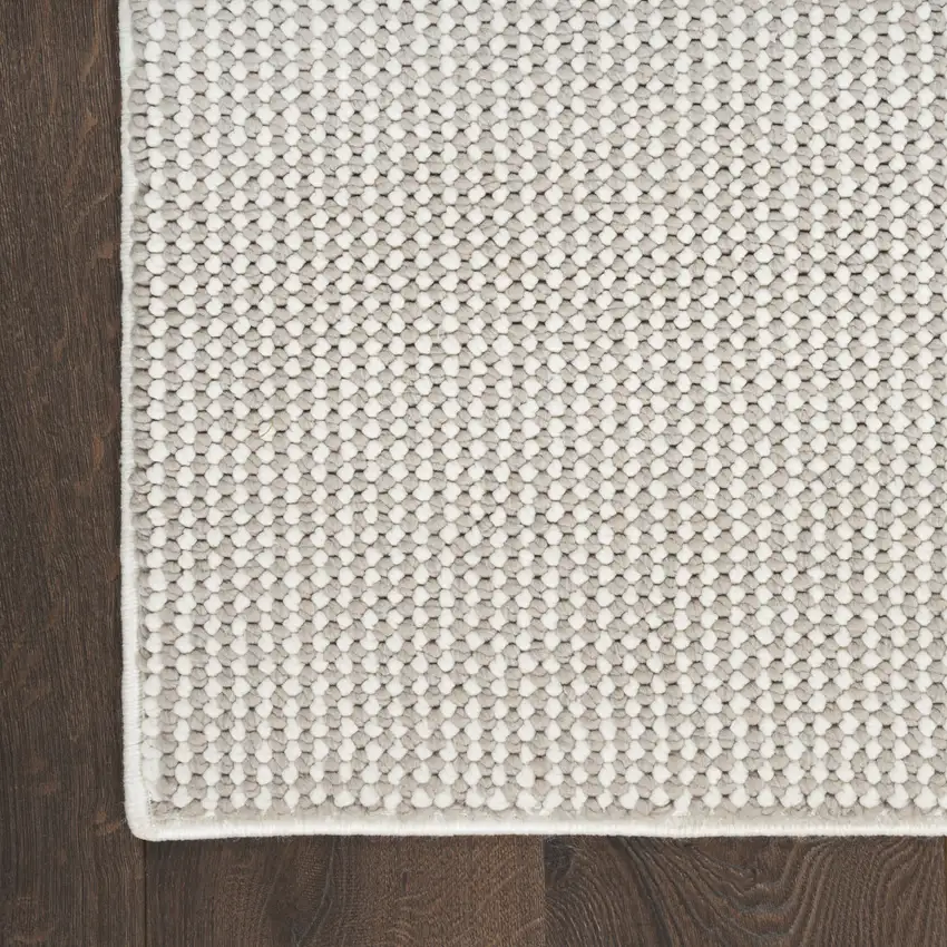 6' Ivory And Brown Abstract Runner Rug Photo 8