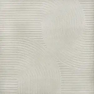 Photo of 7' Ivory And Cream Square Striped Indoor Outdoor Area Rug
