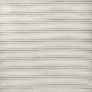 Photo of 6' Ivory And Cream Square Striped Indoor Outdoor Area Rug