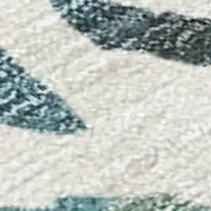 Photo of 8' Ivory And Gold Round Abstract Washable Indoor Outdoor Area Rug