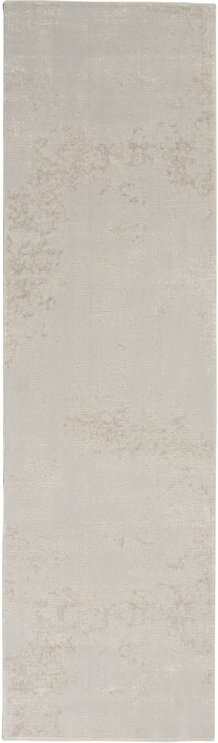 8' Ivory And Gray Abstract Non Skid Runner Rug Photo 6