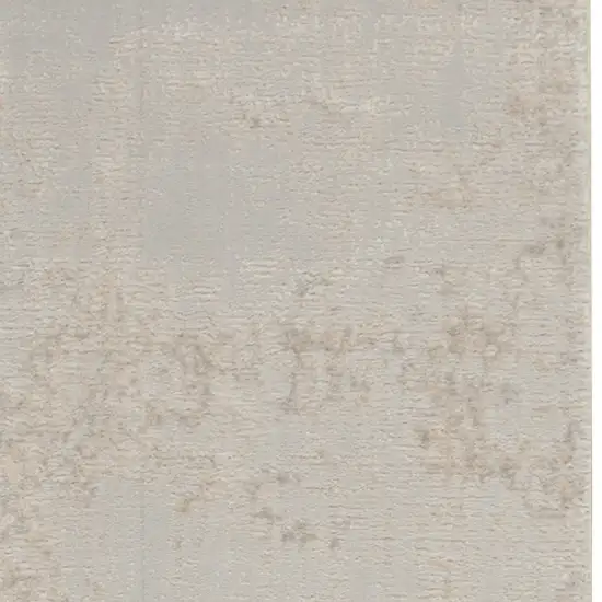 8' Ivory And Gray Abstract Non Skid Runner Rug Photo 7