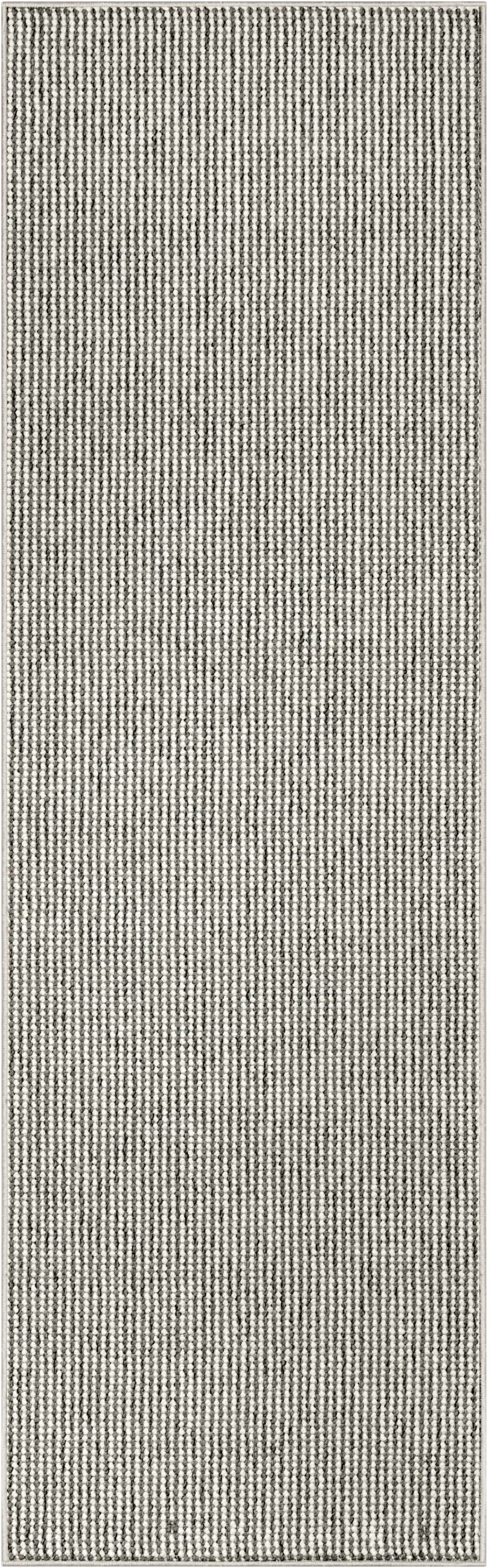 8' Ivory And Gray Abstract Runner Rug Photo 2