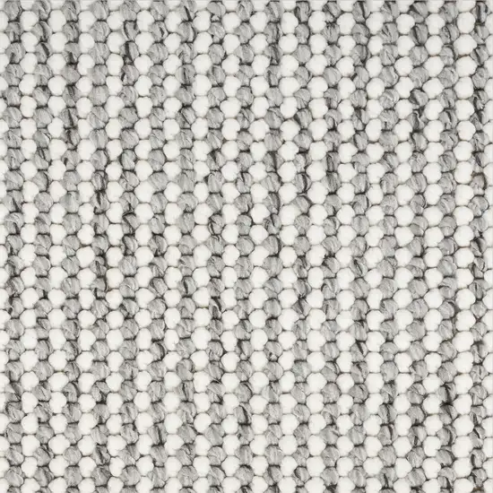 6' Ivory And Gray Abstract Runner Rug Photo 9