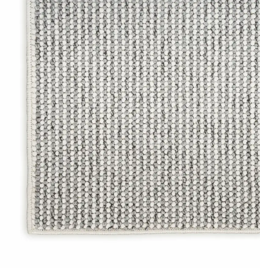 6' Ivory And Gray Abstract Runner Rug Photo 8