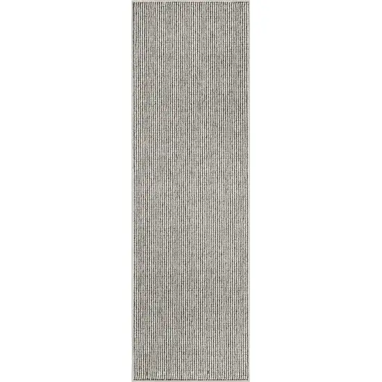 6' Ivory And Gray Abstract Runner Rug Photo 2