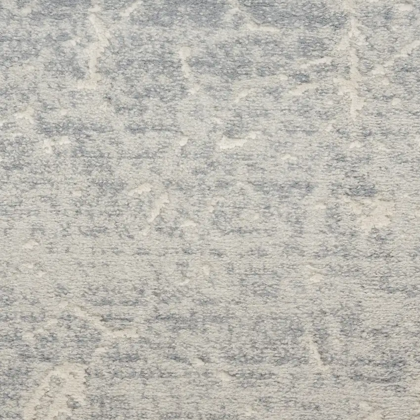 8' Ivory And Gray Abstract Runner Rug Photo 3