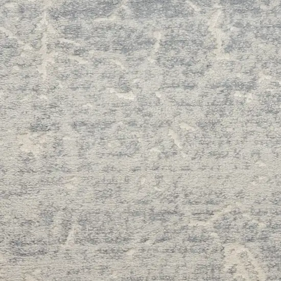 8' Ivory And Gray Abstract Runner Rug Photo 4