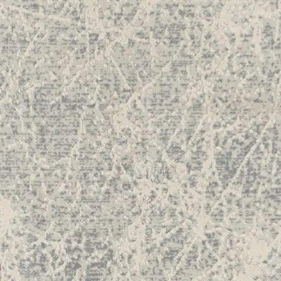 8' Ivory And Gray Abstract Runner Rug Photo 7
