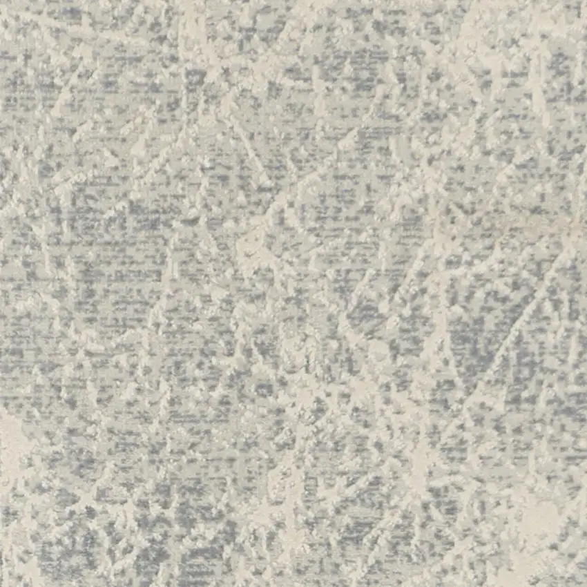 8' Ivory And Gray Abstract Runner Rug Photo 7