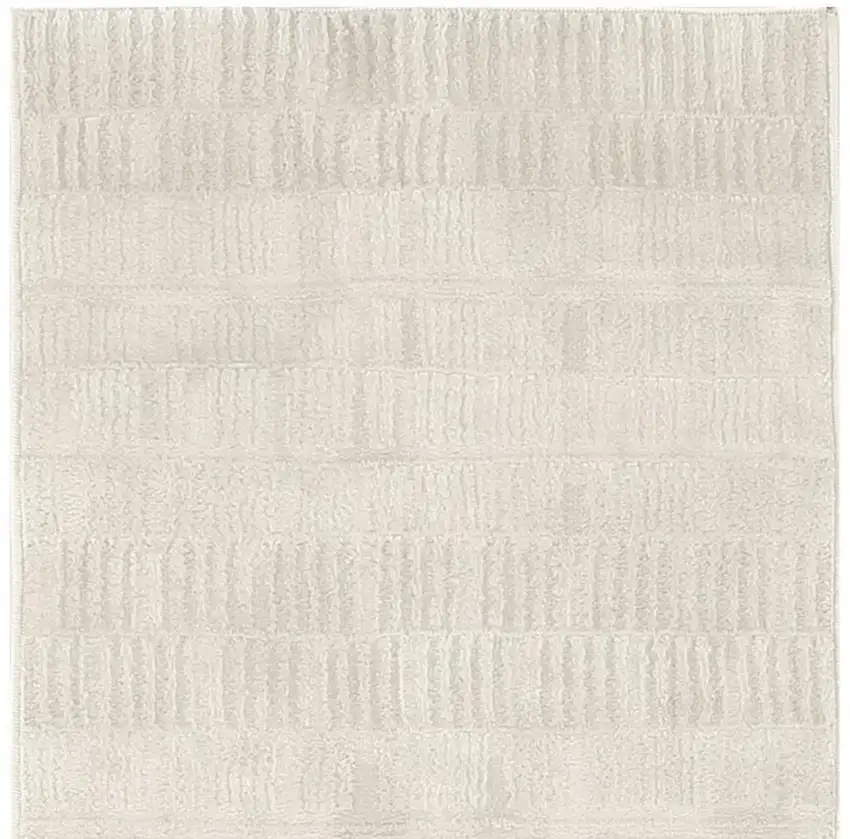 6' Ivory And Gray Abstract Runner Rug Photo 4
