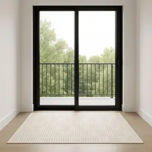 Photo of 6' Ivory And Gray Abstract Runner Rug