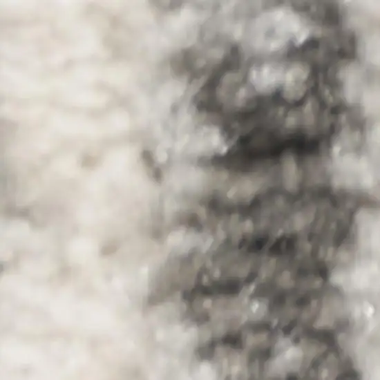 8' Ivory And Gray Geometric Runner Rug Photo 3