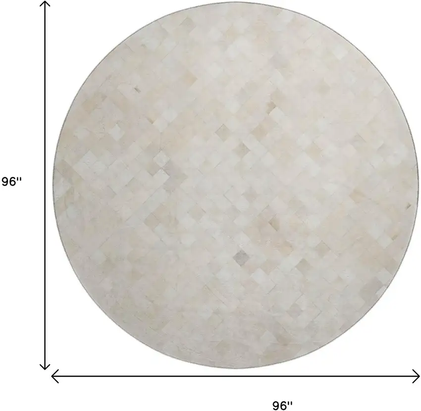 8' Ivory And Gray Geometric Washable Round Rug With UV Protection Photo 3