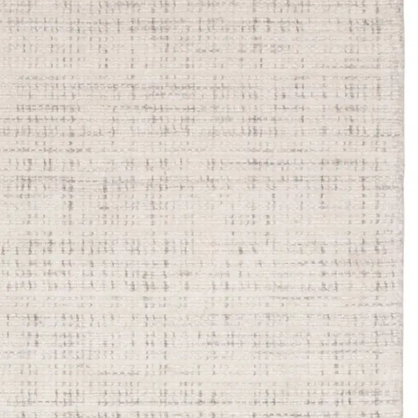 8' Ivory And Gray Striped Hand Tufted Runner Rug Photo 5