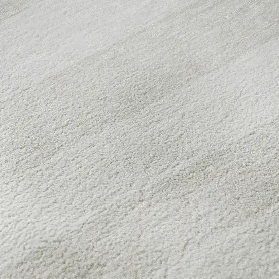 8' Ivory And Gray Striped Washable Round Rug With UV Protection Photo 9