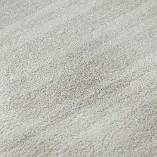 8' Ivory And Gray Striped Washable Round Rug With UV Protection Photo 9