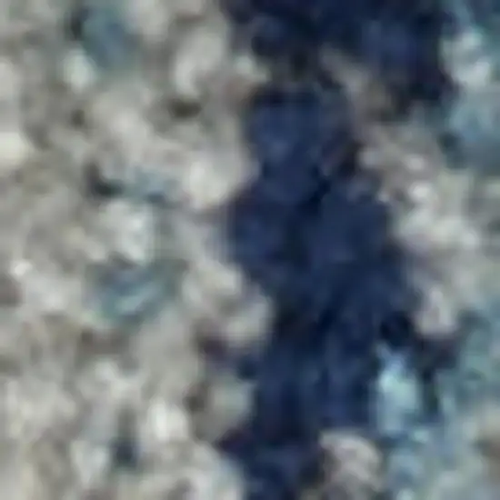 7' Ivory And Light Blue Floral Medallion Distressed Runner Rug Photo 1