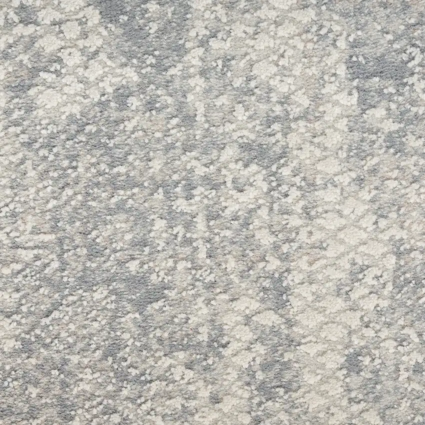 8' Ivory And Light Gray Abstract Runner Rug Photo 4