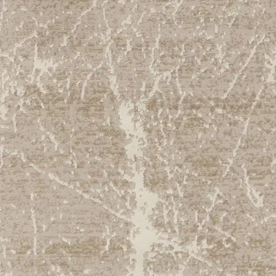 8' Ivory And Light Gray Abstract Runner Rug Photo 5