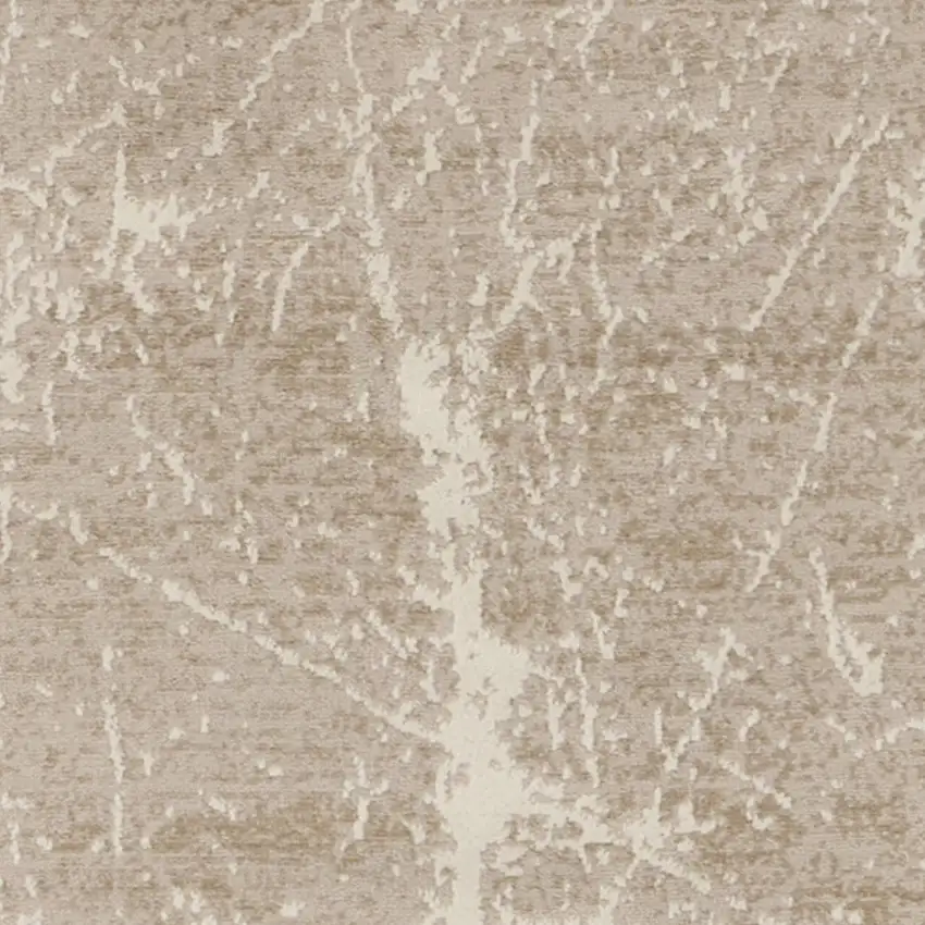 8' Ivory And Light Gray Abstract Runner Rug Photo 5