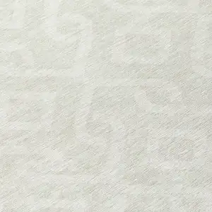 Photo of 8' Ivory And Light Gray Round Geometric Washable Indoor Outdoor Area Rug