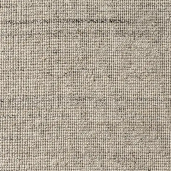 8' Ivory And Off White Wool Hand Knotted Runner Rug Photo 7