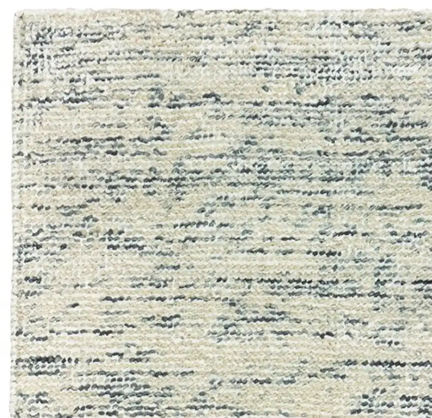 8' Ivory And Stone Hand Tufted Runner Rug Photo 5
